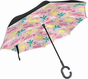 Oyihfvs Double Layer Inverted Umbrella, With C-Shaped Handle Windproof UV Proof Durable Parasol, For Men Women Outdoor Folding Rain Sun
