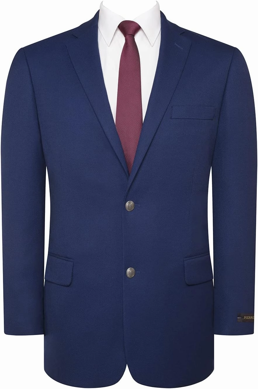 P&L Men's Sport Coat Classic Fit Blazer for Men Lightweight 2 Button Stretch Jacket in Solid & Plaid for Business & Casual