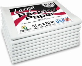 Packing Paper Sheets for Moving - 240 Sheets of Newsprint Paper - Must Have in Your Moving Supplies - 31" x 22" - Made in USA
