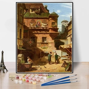Paint by Numbers Kits for Adults and Kids Arts and Science Painting by Carl Spitzweg Arts Craft for Home Wall Decor