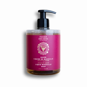 Panier des Sens - Liquid Hand Soap - Grape Hand Wash - French Marseille Moisturizing Hand Soap with Coconut Oil - Refillable Kitchen & Bathroom Hand Soap - 97% Natural Ingredients -16.9 Fl.oz