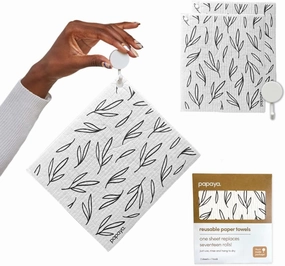 Papaya Reusable Paper Towels 2-Pack - 2 Sheets   1 Hooks, Quick Drying, No Odor, 1 Sheet Replaces 17 Rolls, Washable Kitchen Cloth, Sustainable Dish Sponge, Eco Friendly Gift