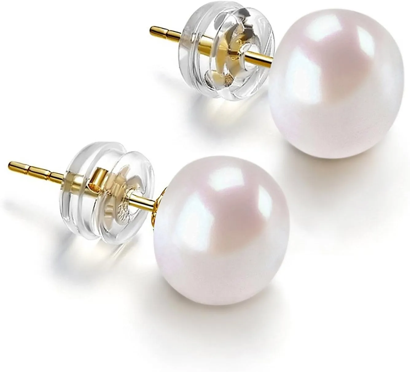 PAVOI 14K Gold AAA  Handpicked White Freshwater Cultured Pearl Earrings Studs
