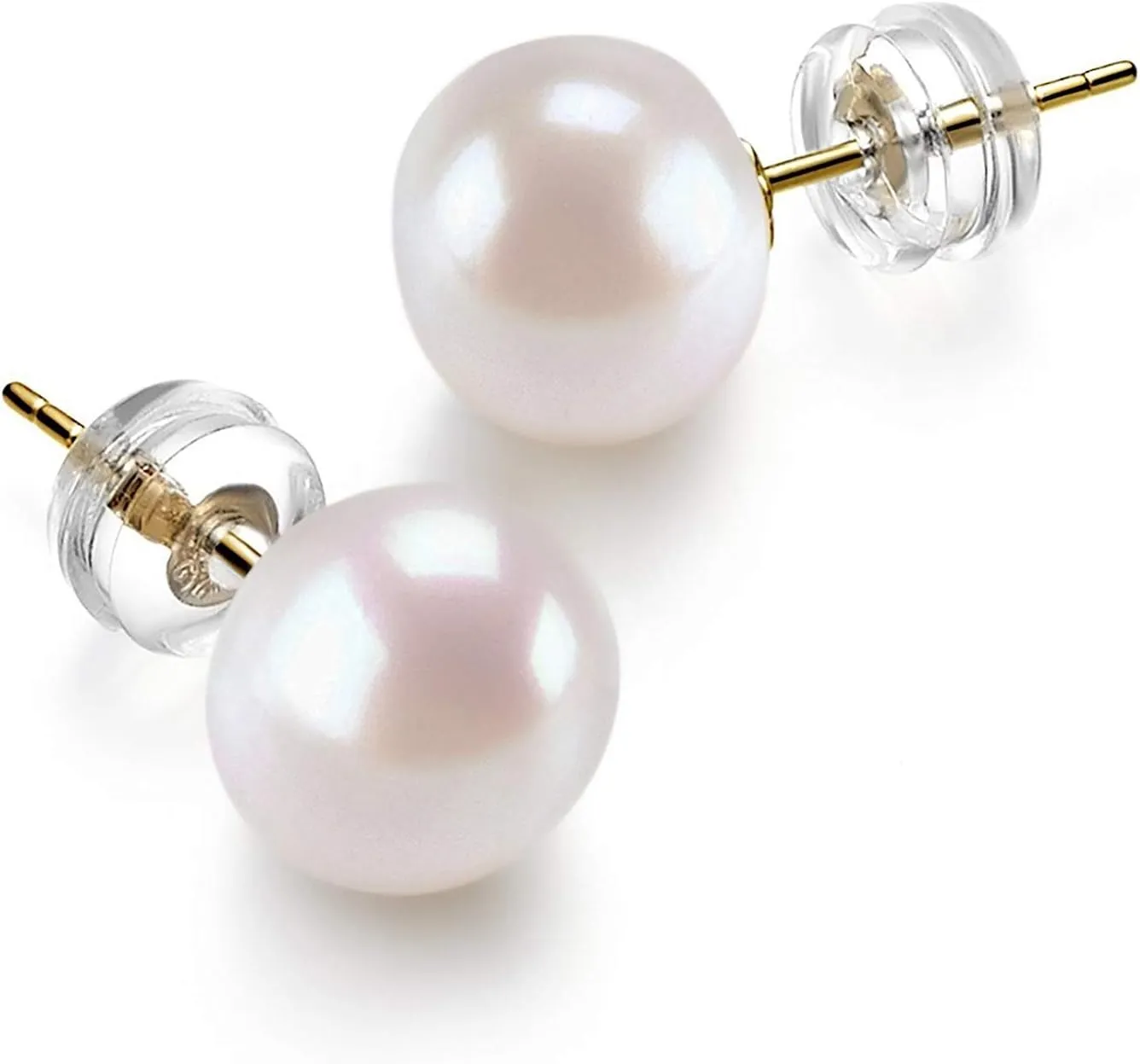 PAVOI 14K Gold AAA  Handpicked White Freshwater Cultured Pearl Earrings Studs