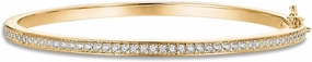 PAVOI 14K Gold Plated Cubic Zirconia Bangle Tennis Bracelets for Women | Classic Love Cuff Bangle Bracelets