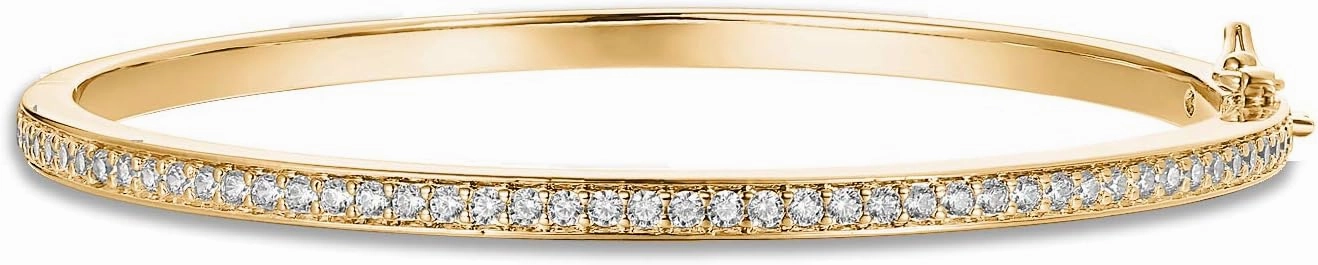 PAVOI 14K Gold Plated Cubic Zirconia Bangle Tennis Bracelets for Women | Classic Love Cuff Bangle Bracelets