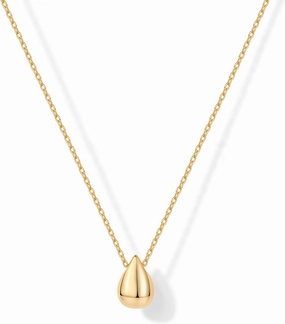 PAVOI 14K Gold Plated Dainty Pear Pendant Necklace for Women | Tear Pendant Necklaces