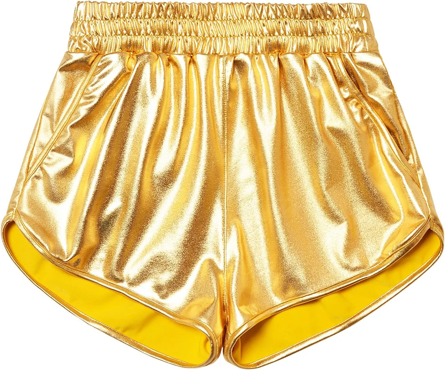 Perfashion Girls Metallic Shorts Sparkly Shiny Hot Pants Gold/Silver/Pink Outfit