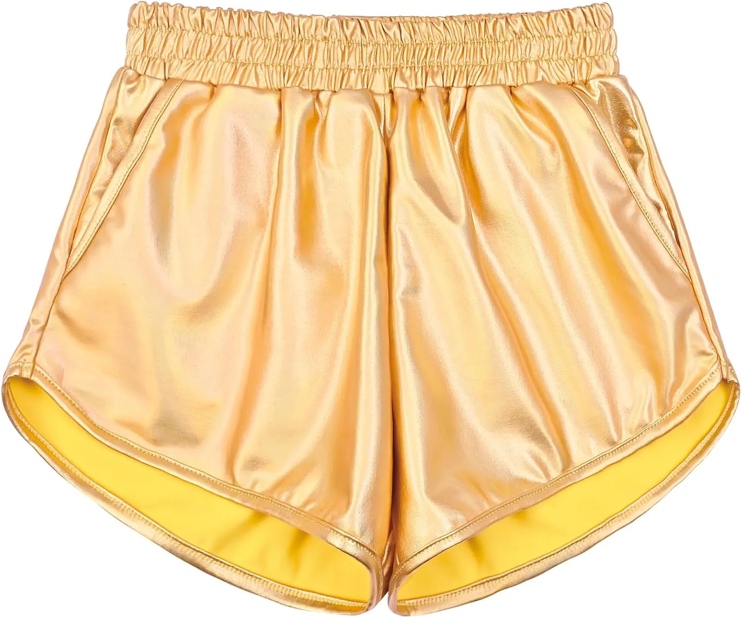 Perfashion Girls Metallic Shorts Sparkly Shiny Hot Pants Gold/Silver/Pink Outfit