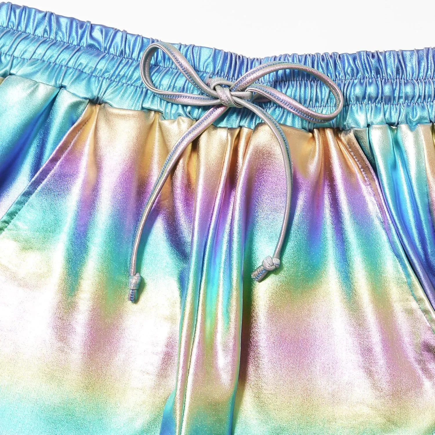 Perfashion Women's Metallic Shorts Summer Sparkly Hot Outfit Shiny Short Pants