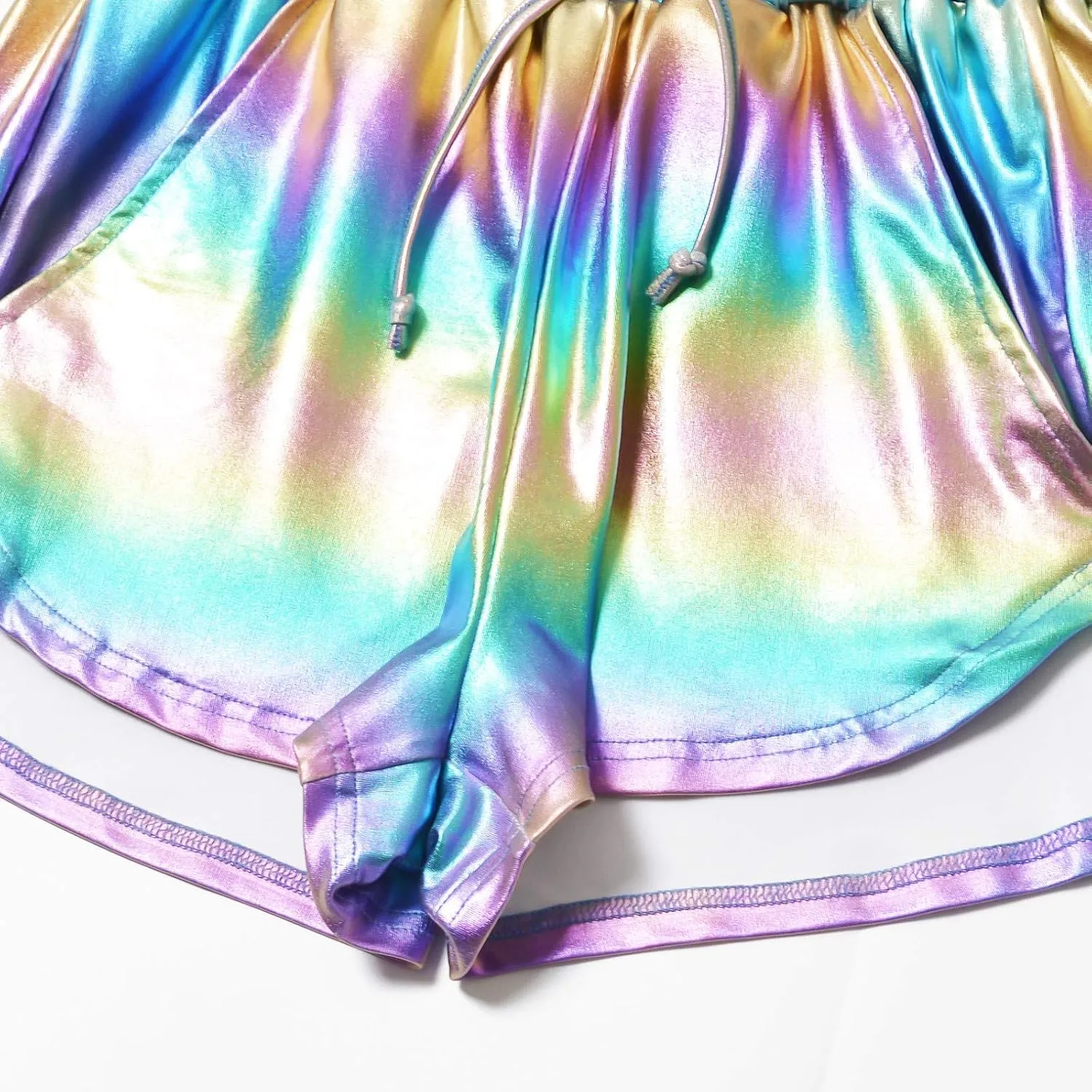 Perfashion Women's Metallic Shorts Summer Sparkly Hot Outfit Shiny Short Pants