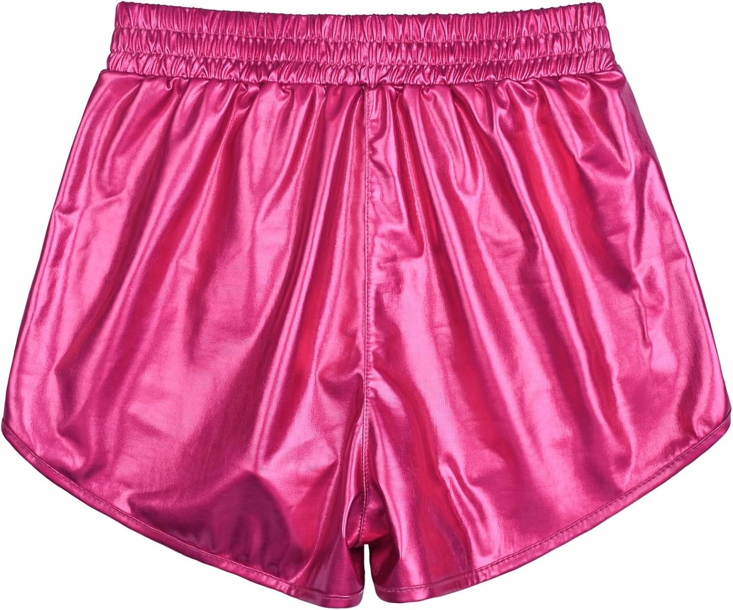 Perfashion Women's Metallic Shiny Shorts Sparkly Hot Yoga Outfit