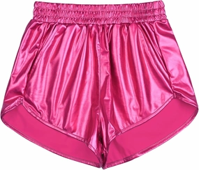 Perfashion Women's Metallic Shiny Shorts Sparkly Hot Yoga Outfit