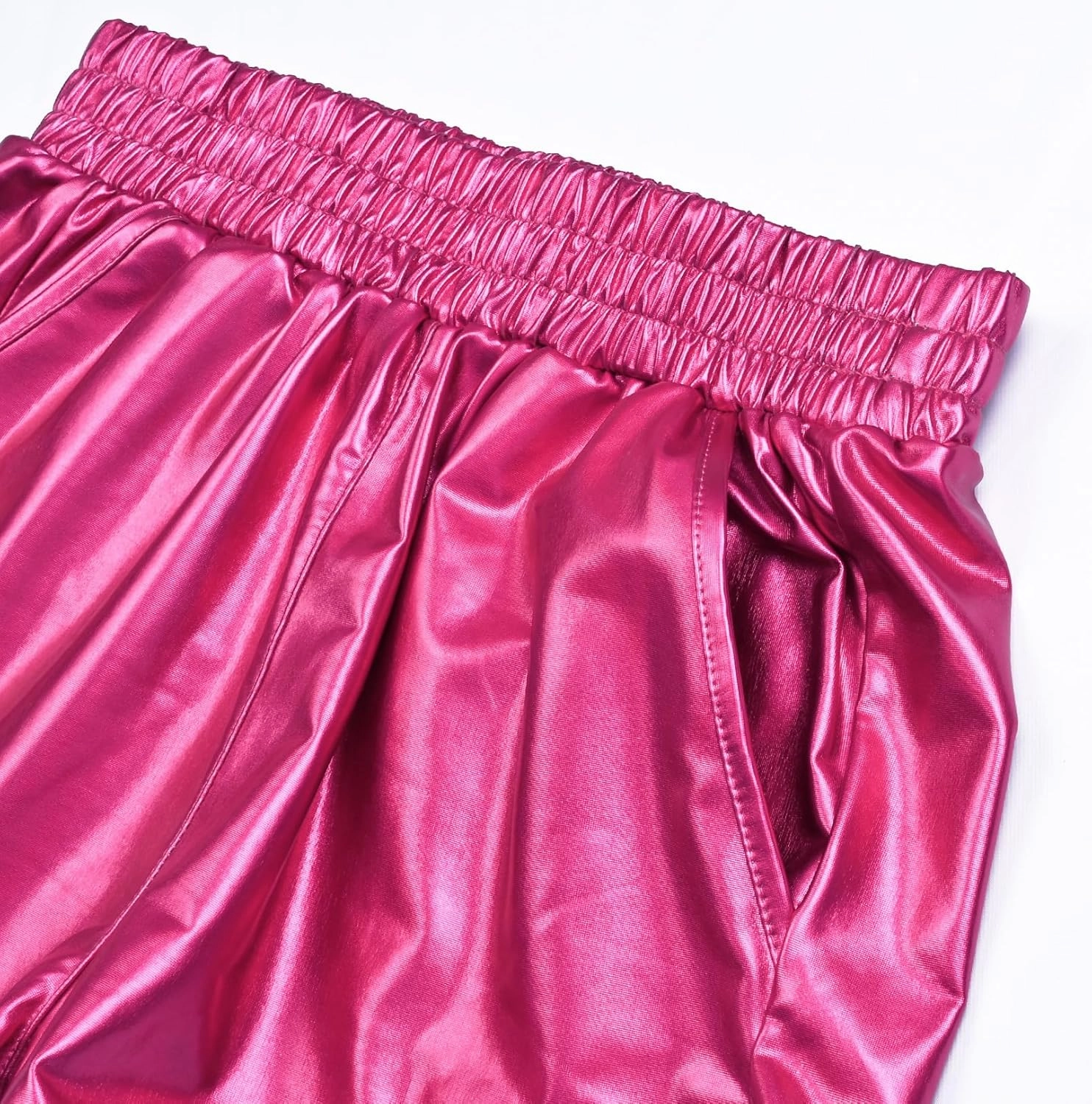 Perfashion Women's Metallic Shiny Shorts Sparkly Hot Yoga Outfit