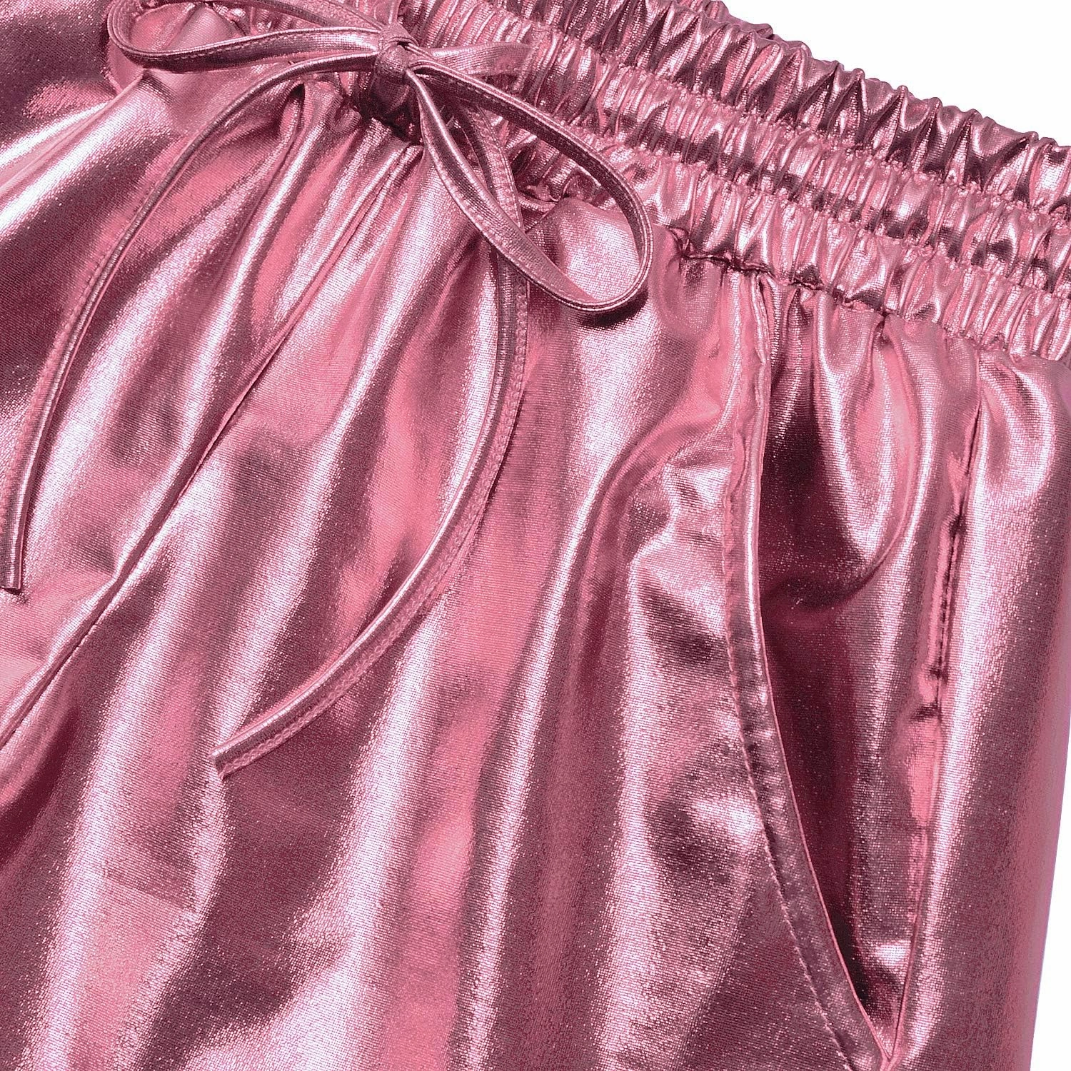 Perfashion Women's Metallic Shorts Summer Sparkly Hot Outfit Shiny Short Pants