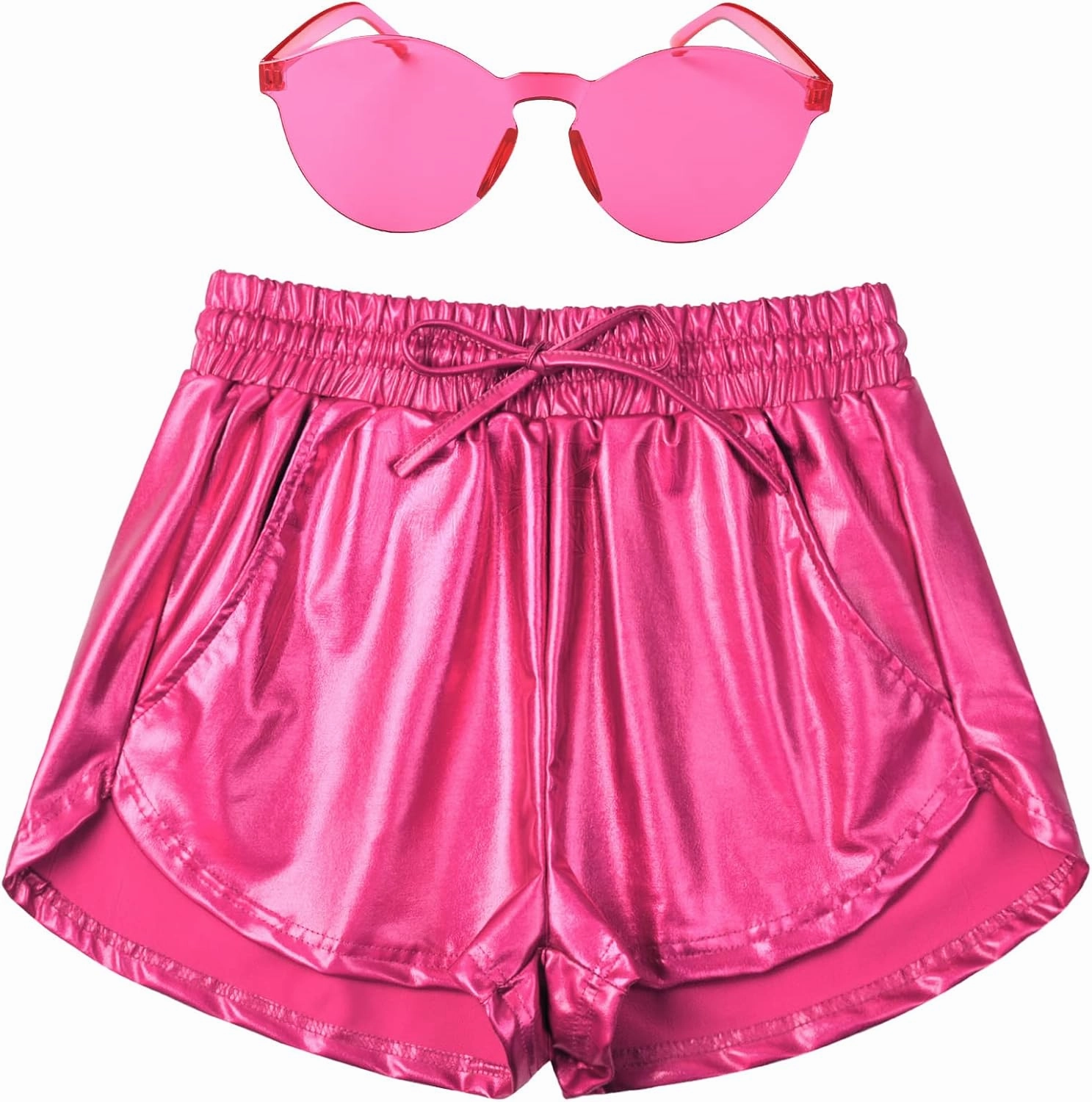 Perfashion Women's Metallic Shorts Summer Sparkly Hot Outfit Shiny Short Pants