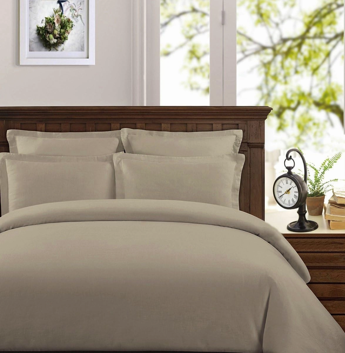 Peru Pima Duvet Cover Set – King/Cal King, 100% Peruvian Pima Cotton, Percale, 415 Thread Count, Cooling & Breathable, Hidden Zipper, Hotel-Quality Soft Bedding, 3 Pieces, Latte