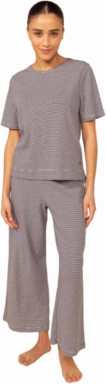 Petit Bateau WOMEN'S PINSTRIPED COTTON PYJAMAS SET SIZES XXS-XL