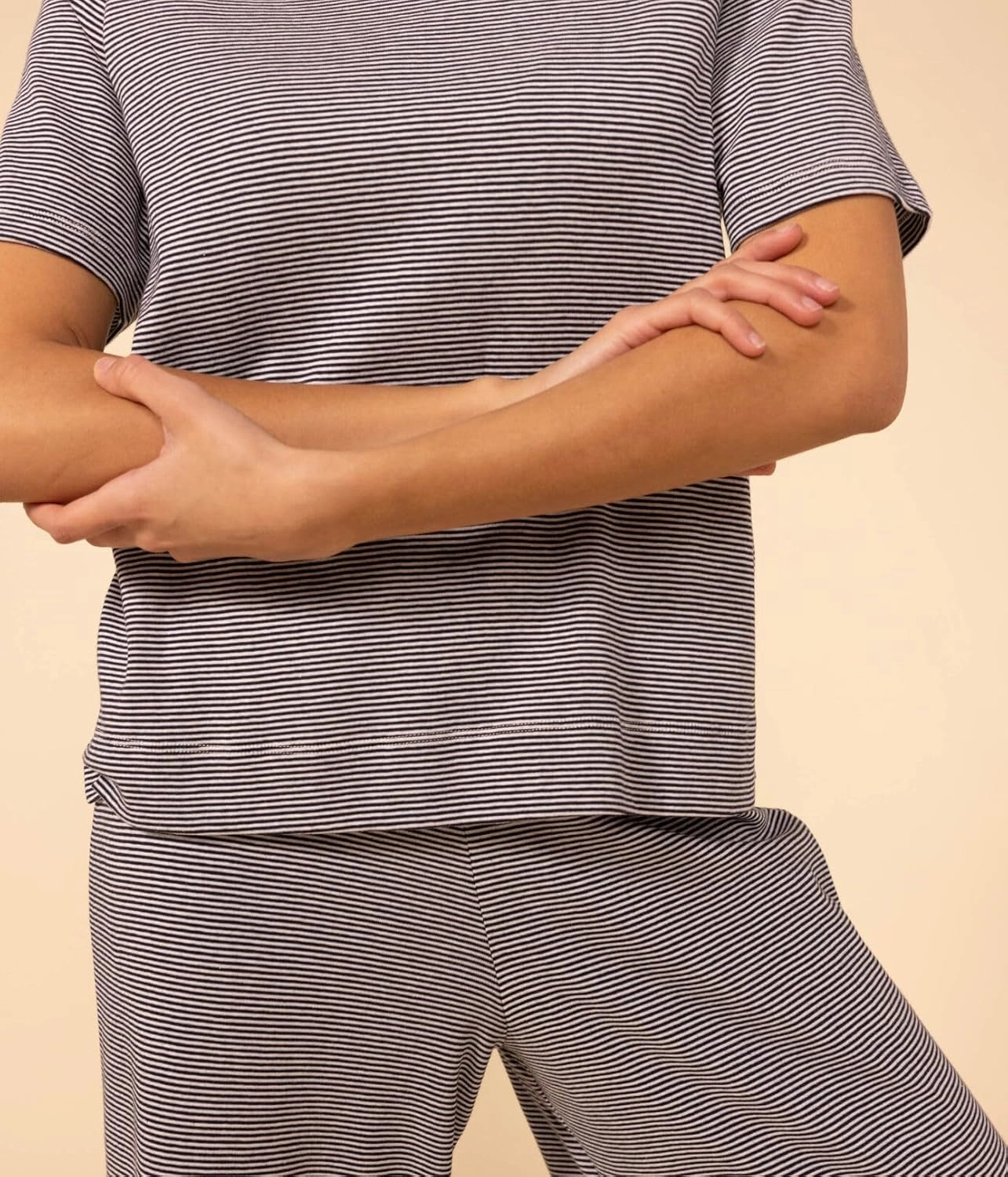 Petit Bateau WOMEN'S PINSTRIPED COTTON PYJAMAS SET SIZES XXS-XL