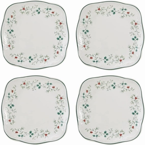 Pfaltzgraff Winterberry Square Salad Plates, Set Of 4, 8 Inch, Multicolor