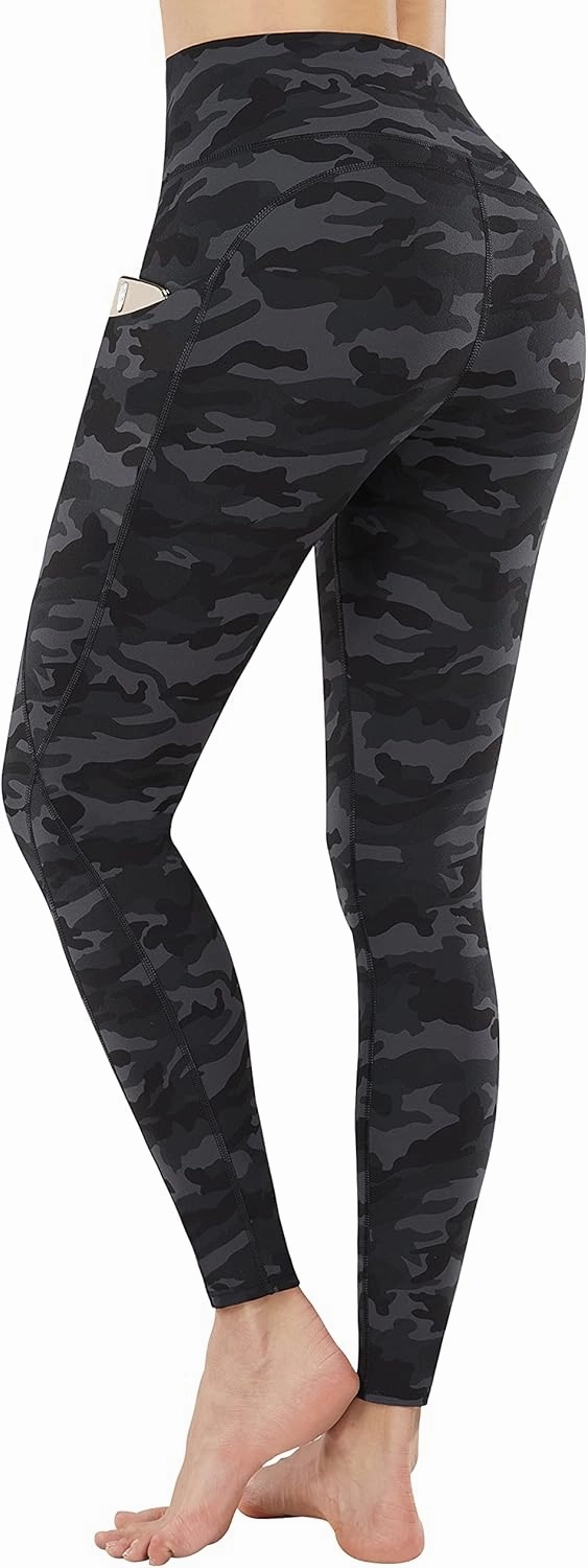 PHISOCKAT High Waist Yoga Pants Women with Pockets, Leggings for Women Tummy Control, Workout Leggings