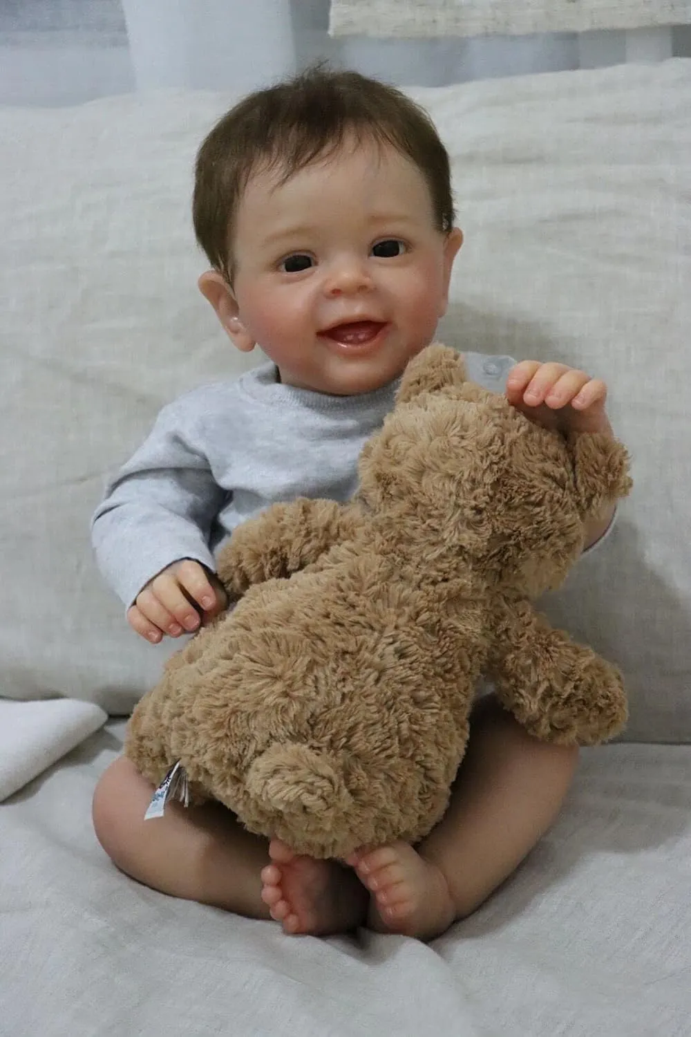 Pinky Reborn 24 Inch Reborn Toddler Baby Doll Boys Realistic Soft Silicone Newborn Babies Dolls Gift Set for Kids Age 3 