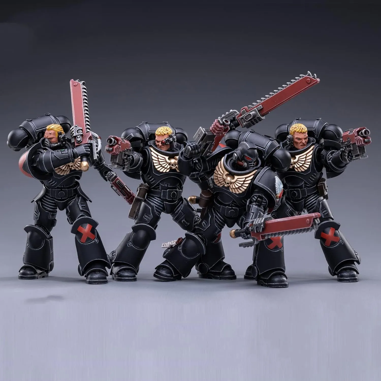 Pipigirl JoyToy × Warhammer Genuine License 1/18 Soldier Action Figures, 4inch Army Military Extreme Warrior Models Kits(Dead Arbitrator Complete Set)