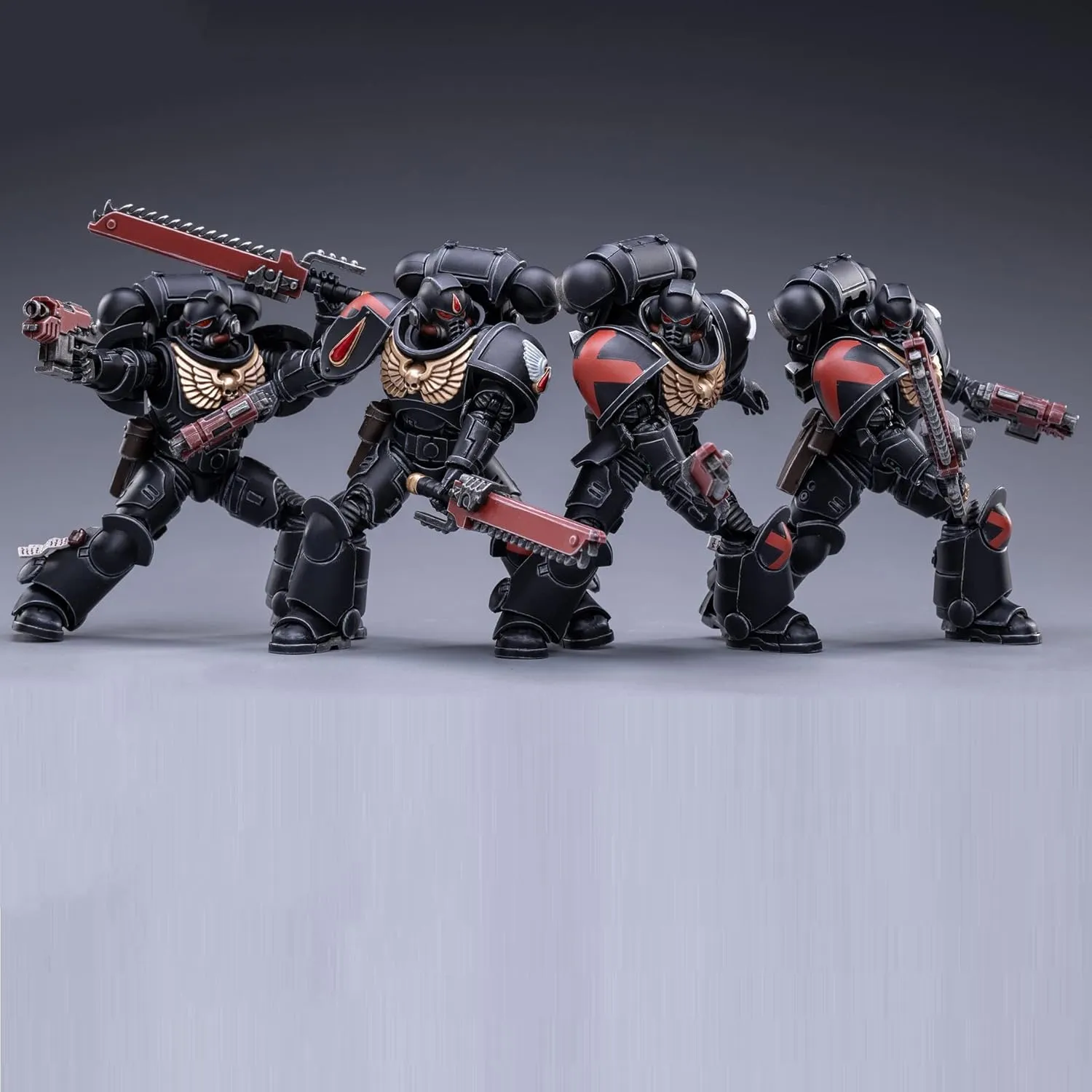 Pipigirl JoyToy × Warhammer Genuine License 1/18 Soldier Action Figures, 4inch Army Military Extreme Warrior Models Kits(Dead Arbitrator Complete Set)