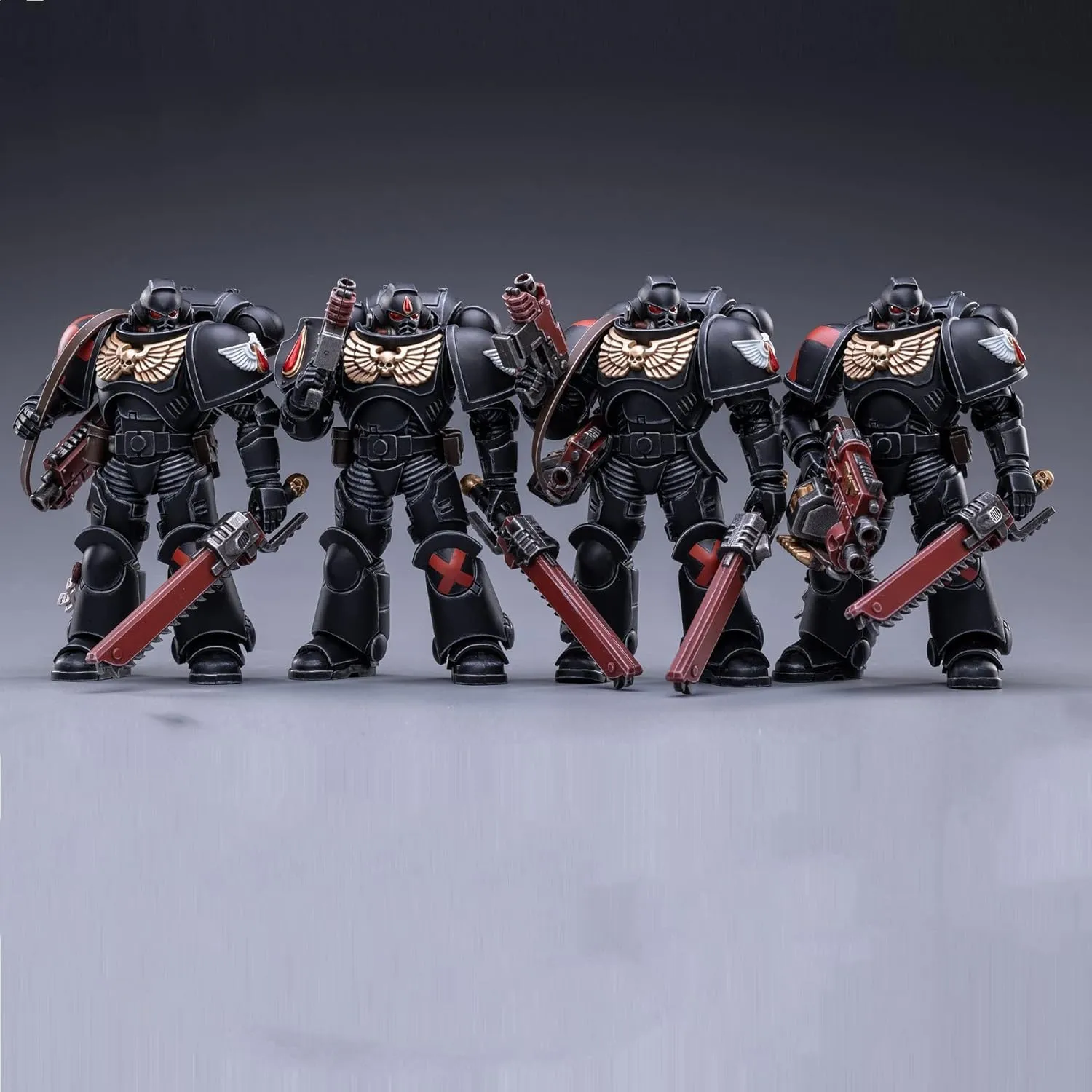 Pipigirl JoyToy × Warhammer Genuine License 1/18 Soldier Action Figures, 4inch Army Military Extreme Warrior Models Kits(Dead Arbitrator Complete Set)