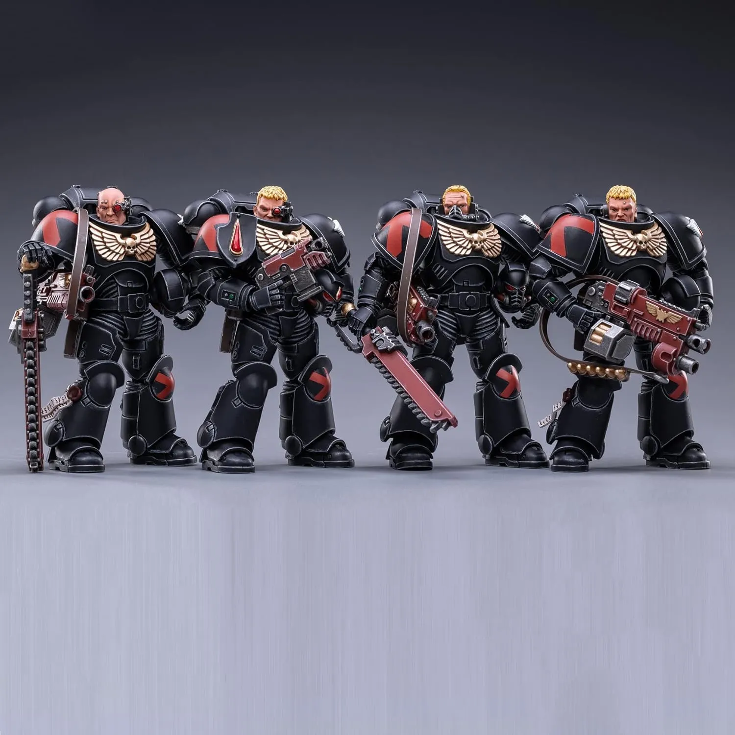 Pipigirl JoyToy × Warhammer Genuine License 1/18 Soldier Action Figures, 4inch Army Military Extreme Warrior Models Kits(Dead Arbitrator Complete Set)
