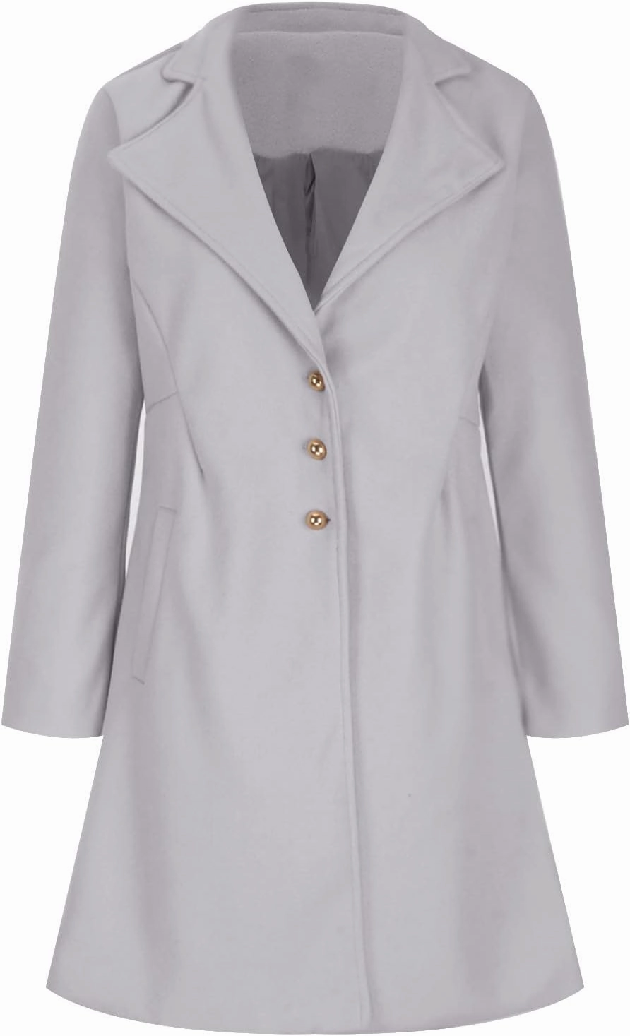 Plus Size Peacoat For Women Elegant Lapel Collar Winter Warm a Line Trench Coat Casual Thickened Mid-Length Overcoat