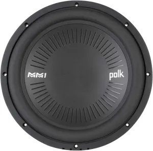 Polk Audio MM1242 SVC MM1 Series 12" Marine & Car Subwoofer - 900W, 26-200Hz Frequency Response, Single 4-Ohm Voice Coils, Polypropylene Woofer Cone, Compact Subwoofer for Deep, Powerful Bass
