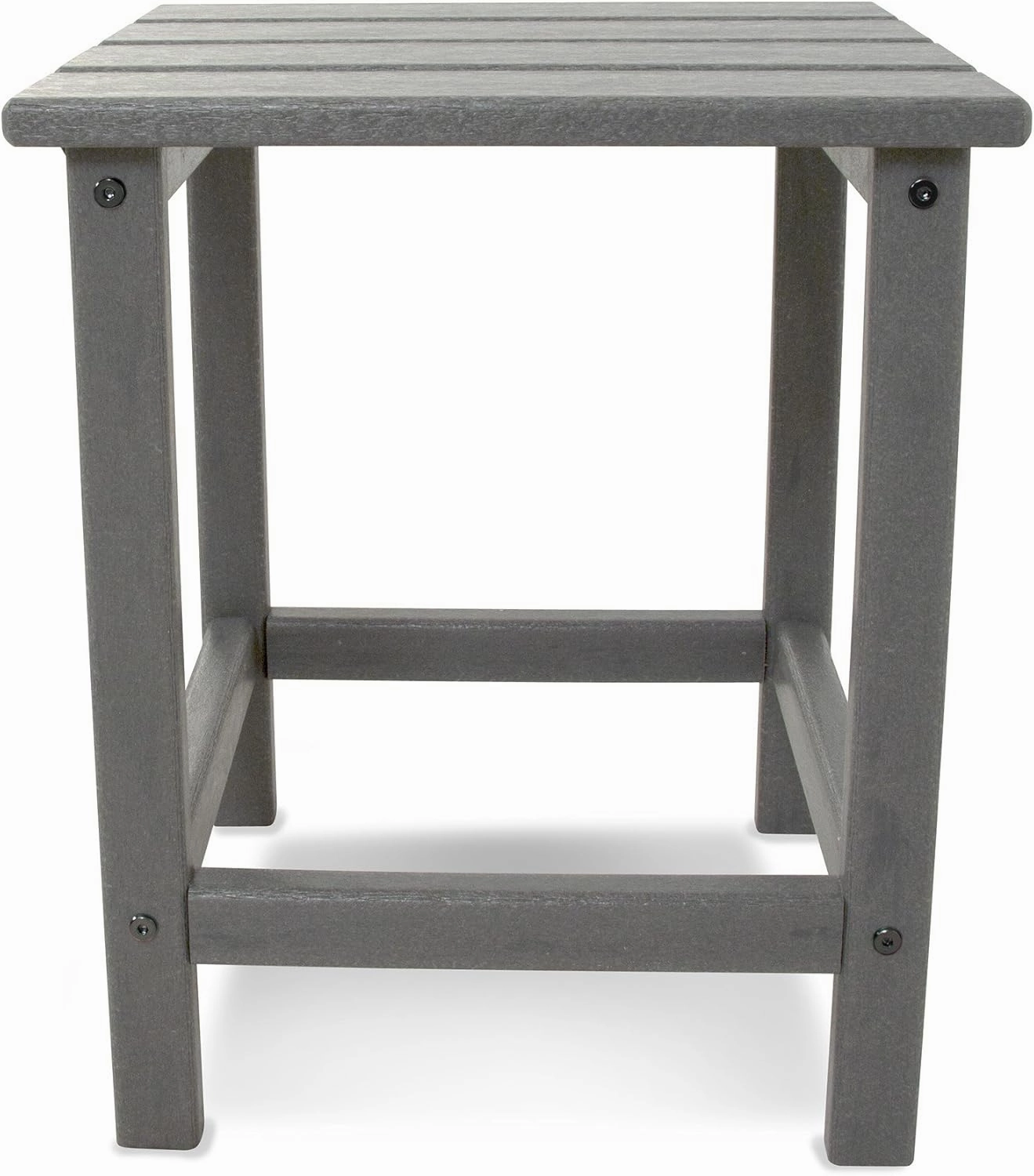 POLYWOOD ECT18GY Long Island Side Table, 18-Inch, Slate Grey