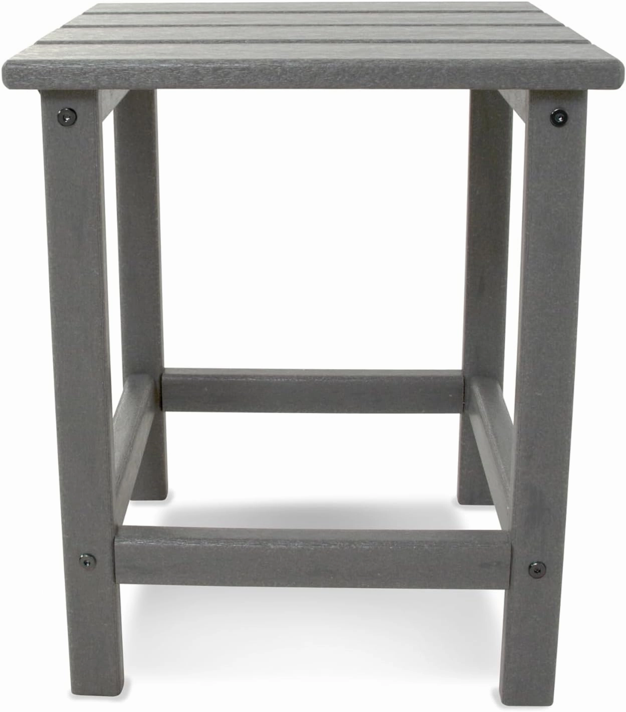 POLYWOOD ECT18GY Long Island Side Table, 18-Inch, Slate Grey