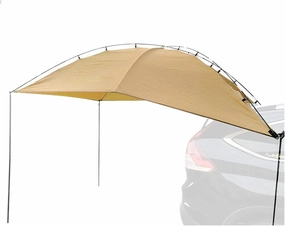 Portable Car Awning Sun Shelter, Waterproof Auto Canopy Camper Trailer Sun Shade, SUV Tent for Hiking Backpacking Picnic Fishing (Color : Yellow)