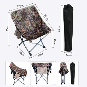 Portable Chairs Outdoor Fishing Stools Folding Camping Chair Garden Recliner for Hiking Beach Picnic BBQ