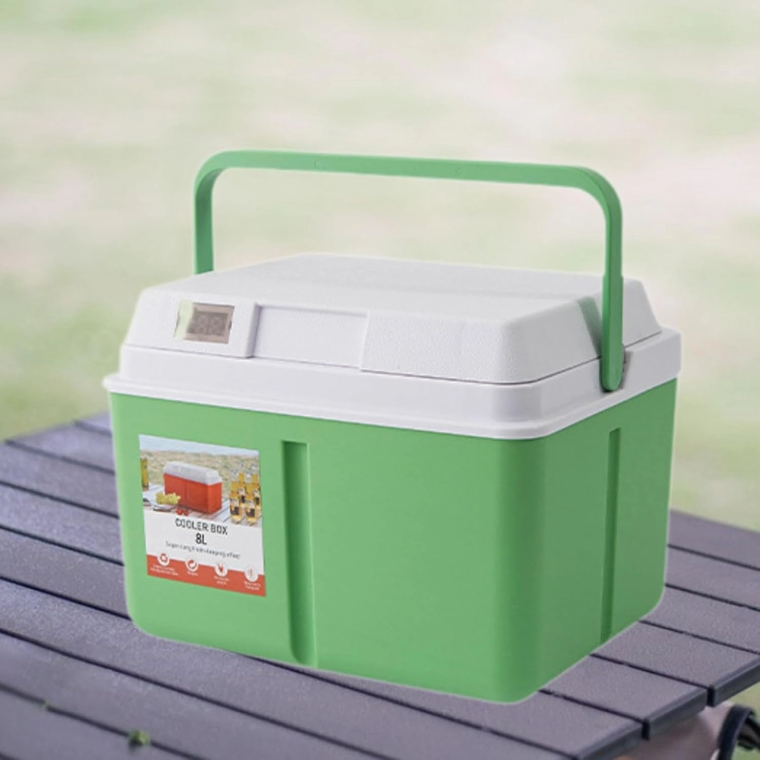 Portable Cooler Box Food Preservation Box Sturdy with Lock Lid Multifunctional for Beach, Sports Cold and Hot Insulated Case