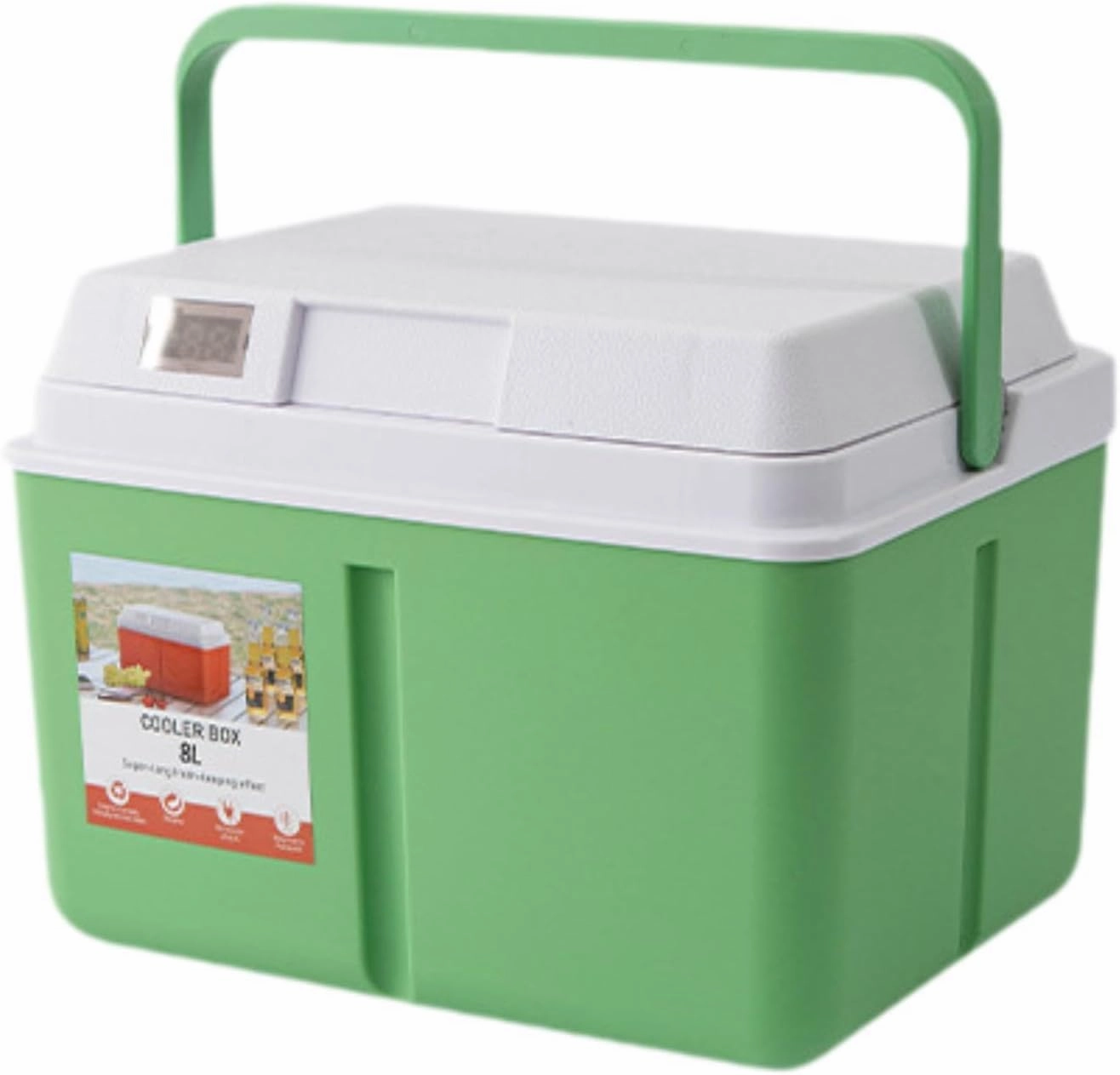 Portable Cooler Box Food Preservation Box Sturdy with Lock Lid Multifunctional for Beach, Sports Cold and Hot Insulated Case