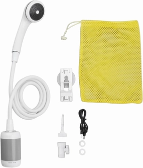 Portable Electric Shower,Portable Shower for Camping Outdoor Camp Shower for Camping SPA Car Washing Animal Bathing Plant (Silver Grey)