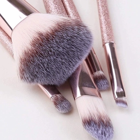 Portable Make Up Brush Set 5 Piece, Professional Makeup Brushes with Soft Bristles Hair Cosmetic Brushes Collection
