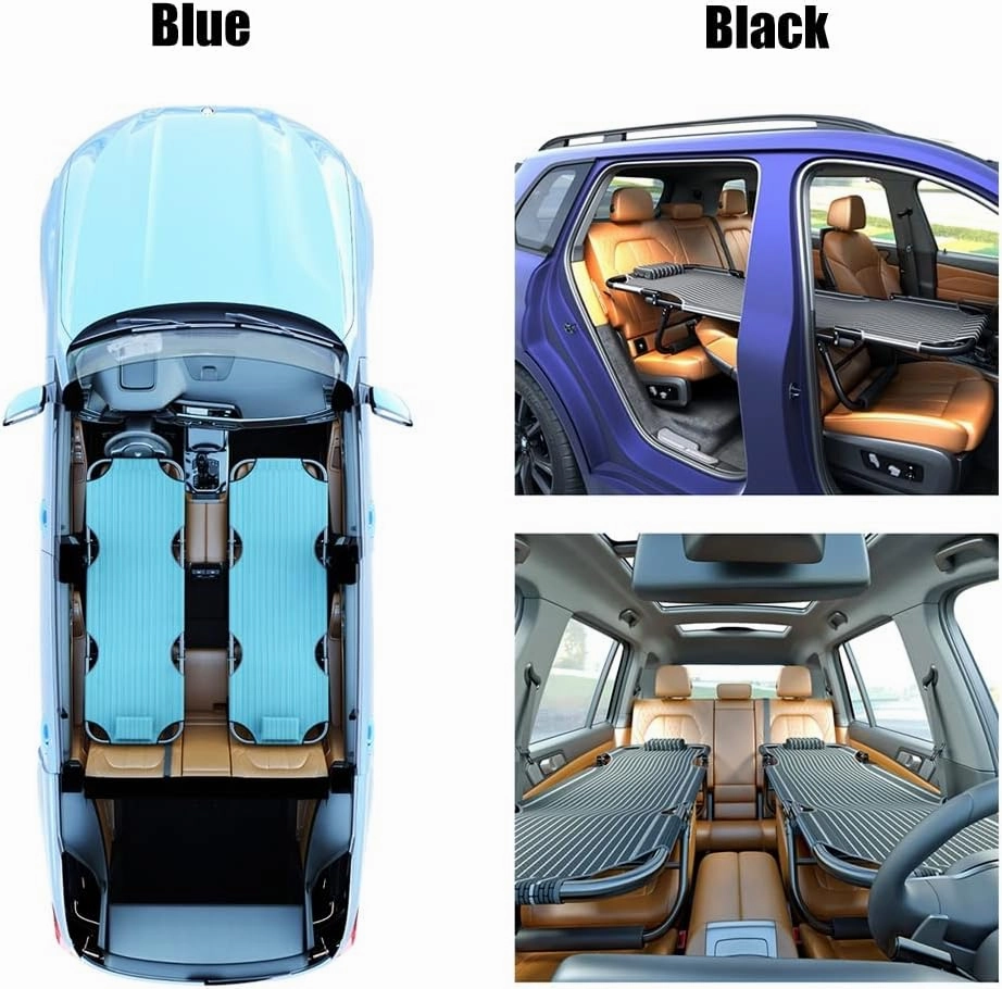 Portable Travel Car Bed for SUV, Adult, Knitting Surface, Holds 550 Lbs (Size: 163x56x38cm-A)