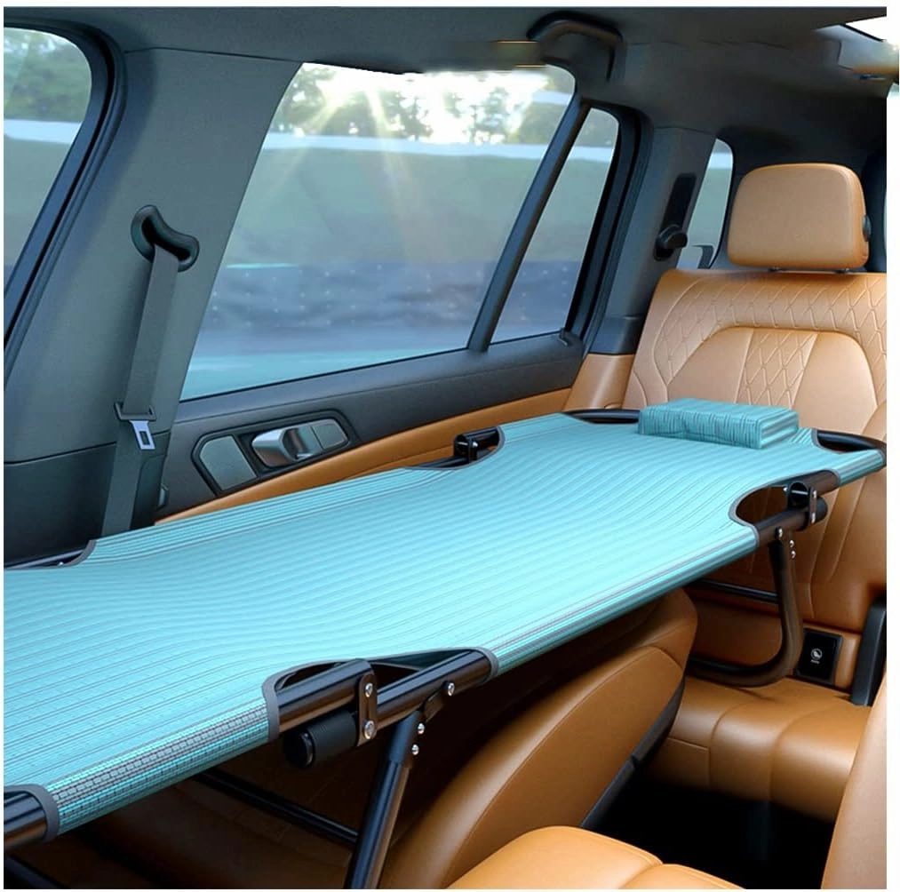 Portable Travel Car Bed for SUV, Adult, Knitting Surface, Holds 550 Lbs (Size: 163x56x38cm-A)