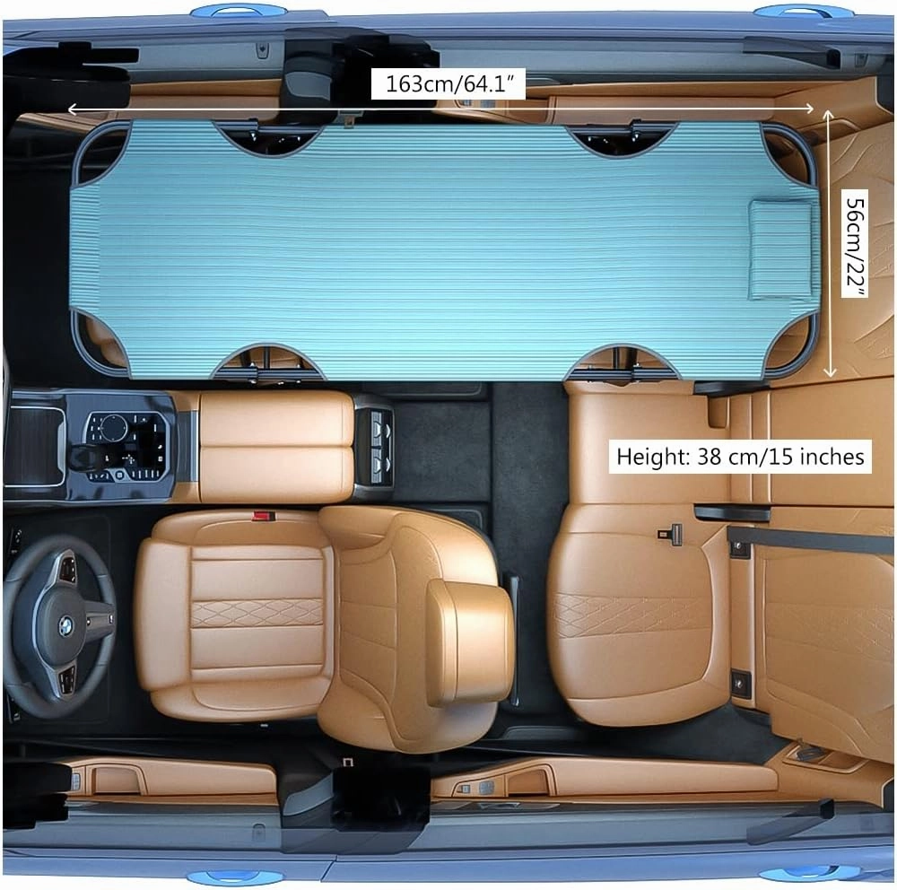Portable Travel Car Bed for SUV, Adult, Knitting Surface, Holds 550 Lbs (Size: 163x56x38cm-A)