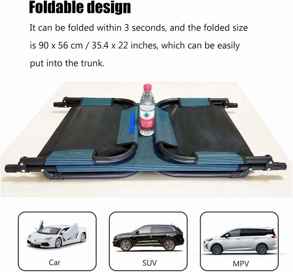 Portable Travel Car Bed for SUV, Adult, Knitting Surface, Holds 550 Lbs (Size: 163x56x38cm-A)