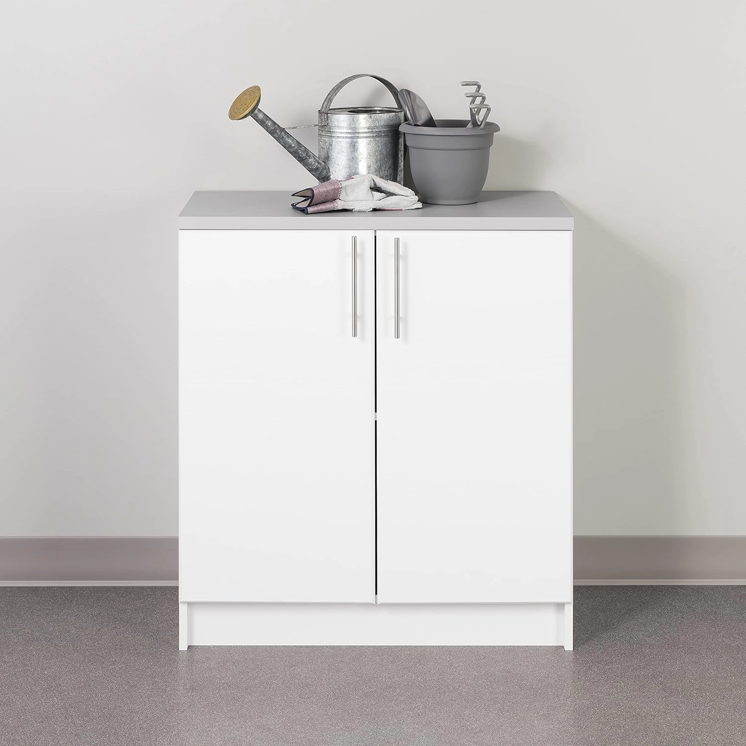 Prepac Elite 32" Storage Cabinet, White Storage Cabinet, Base Cabinet, Bathroom Cabinet with 1 Adjustable Shelf 18" D x 32" W x 36" H, WEB-3216