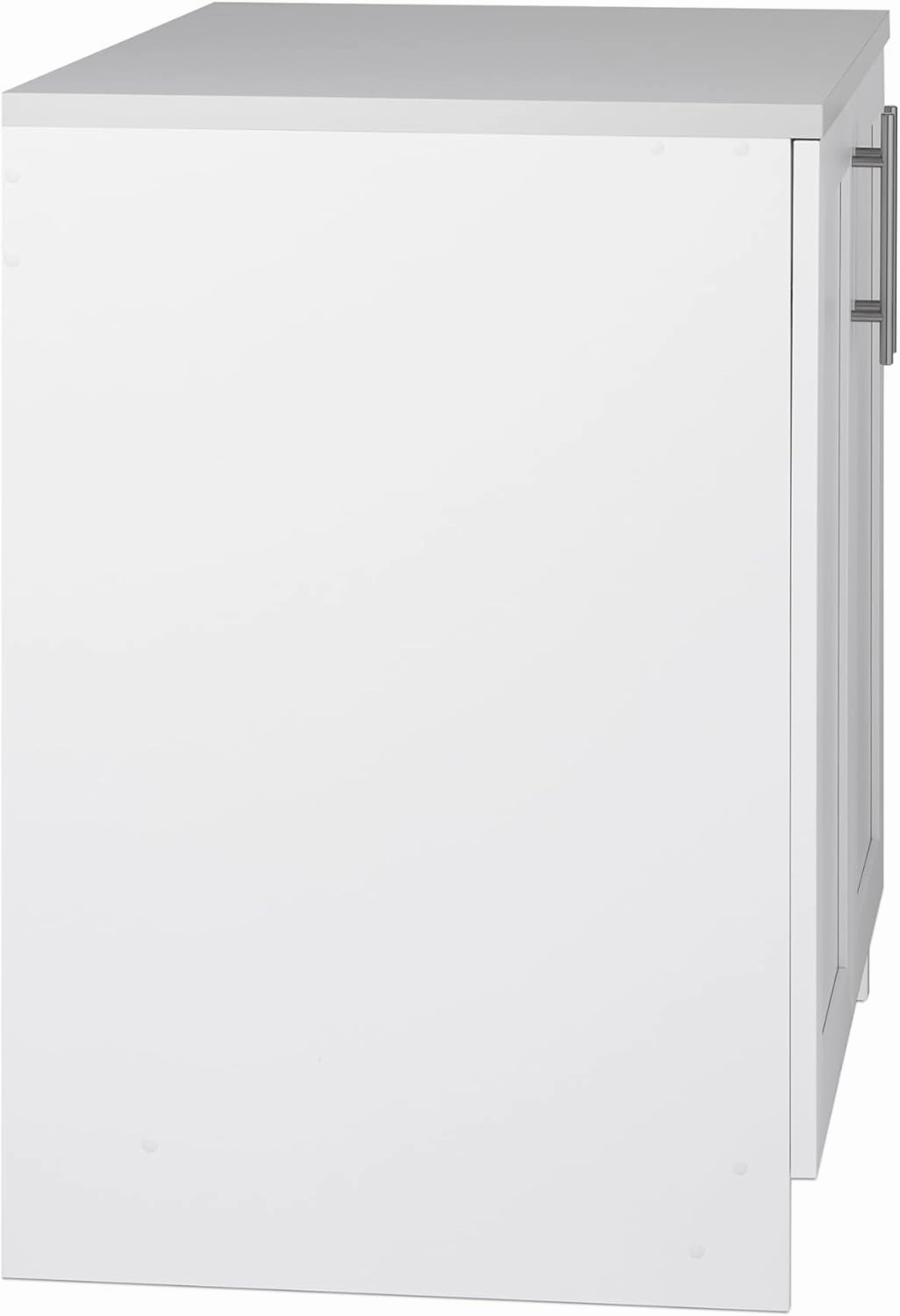 Prepac Elite 32" W Storage Cabinet with Doors and Shelves, White Garage Cabinet, Bathroom Storage with 1 Adjustable Shelf 24.5" D x 32" W x 36" H, WSCR-1005-1