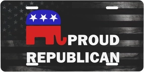 Proud to Be A Republican Personalized Front Aluminum License Plate Suitable for Outdoor Play 6 X 12 in