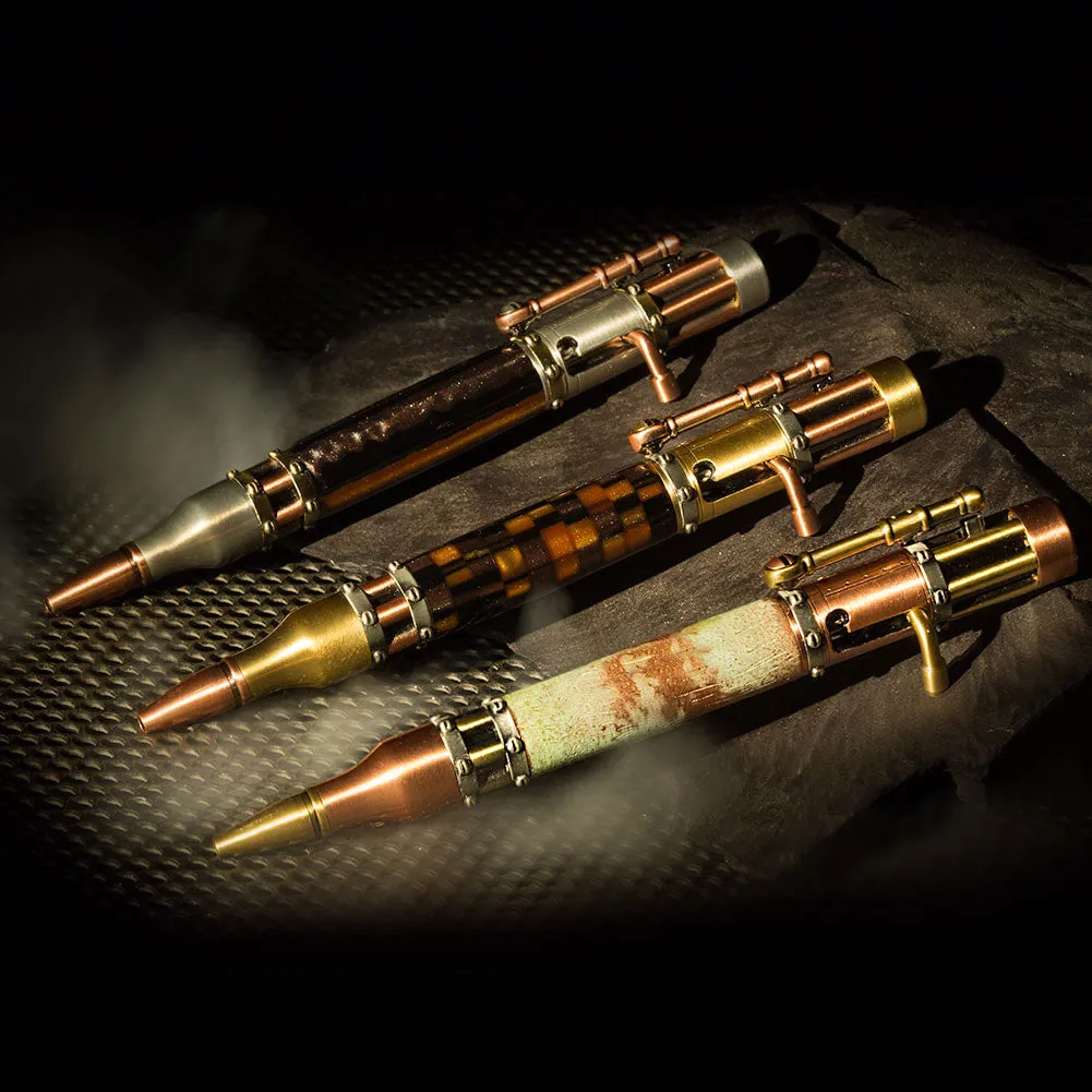 PSI Steampunk Bolt Action Pen Kit - Antique Pewter & Copper