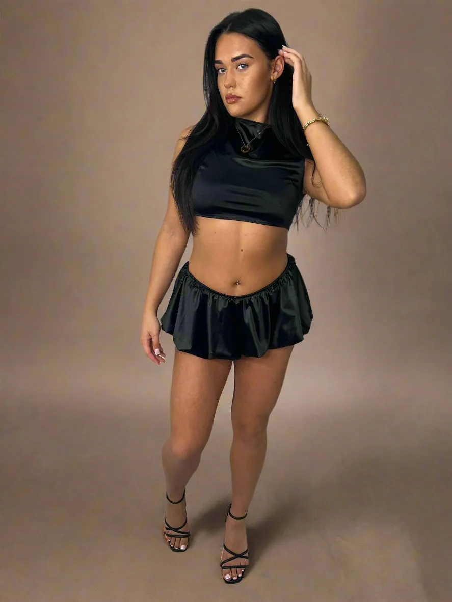 Puff ball skirt and sleeveless top