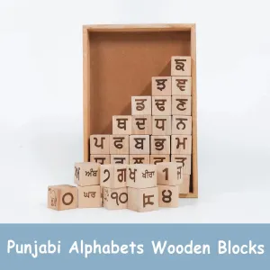 Punjabi Alphabet & Number Learning Wooden Blocks (2-4 Years)